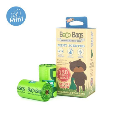 Beco Pets Mint Scented Poop Bags 120pcs - 120 pcs
